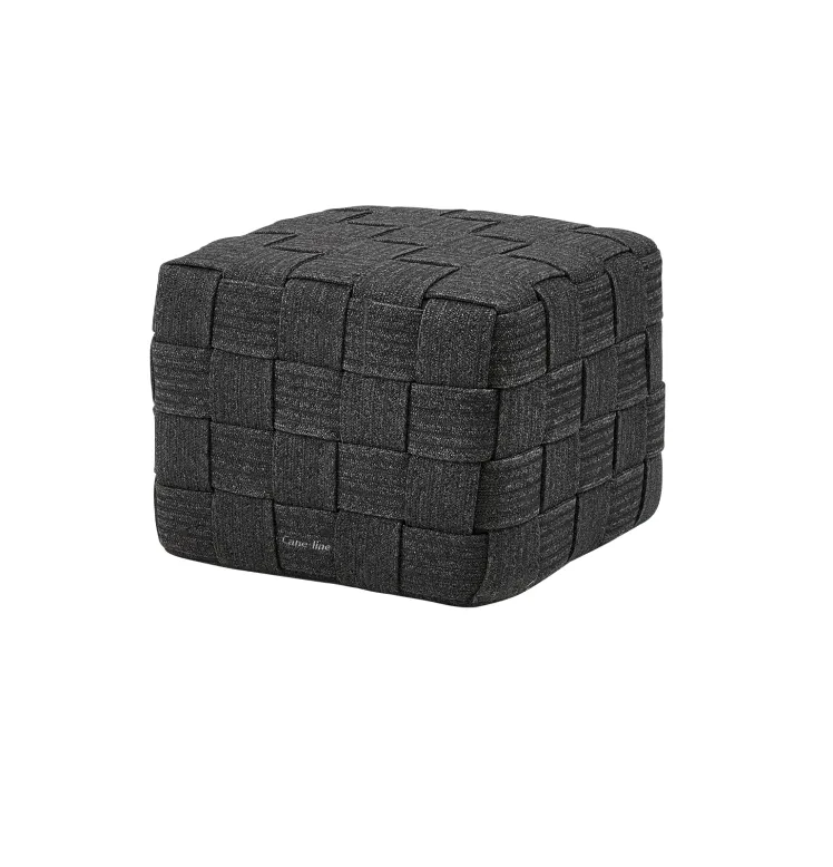 Hocker Fussauflage Cane-line �Cube� Rattan Geflecht Korbhocker dunkelgrau